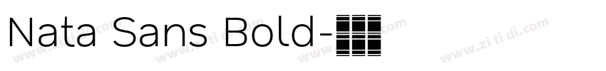 Nata Sans Bold字体转换